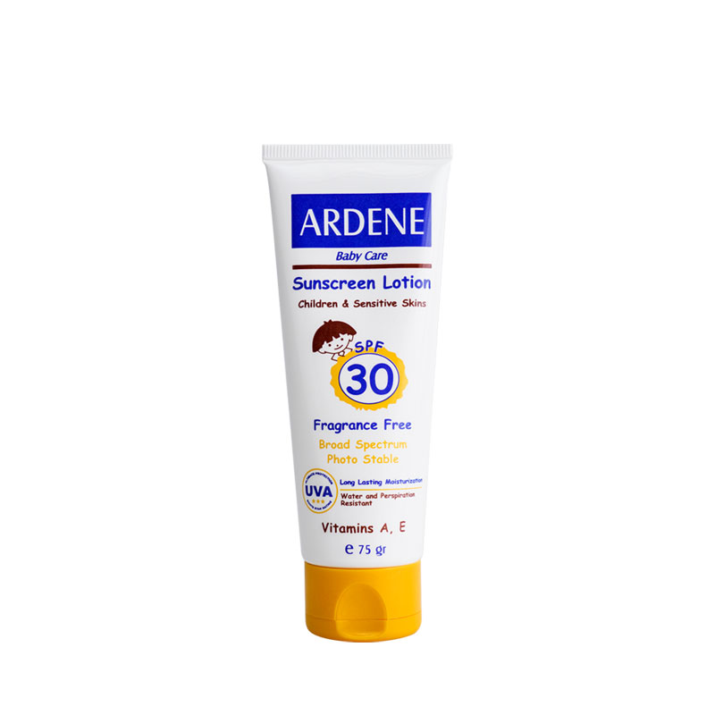 لوسيون ضدآفتاب SPF30  برای بچه ها و پوستهای حساس آردن